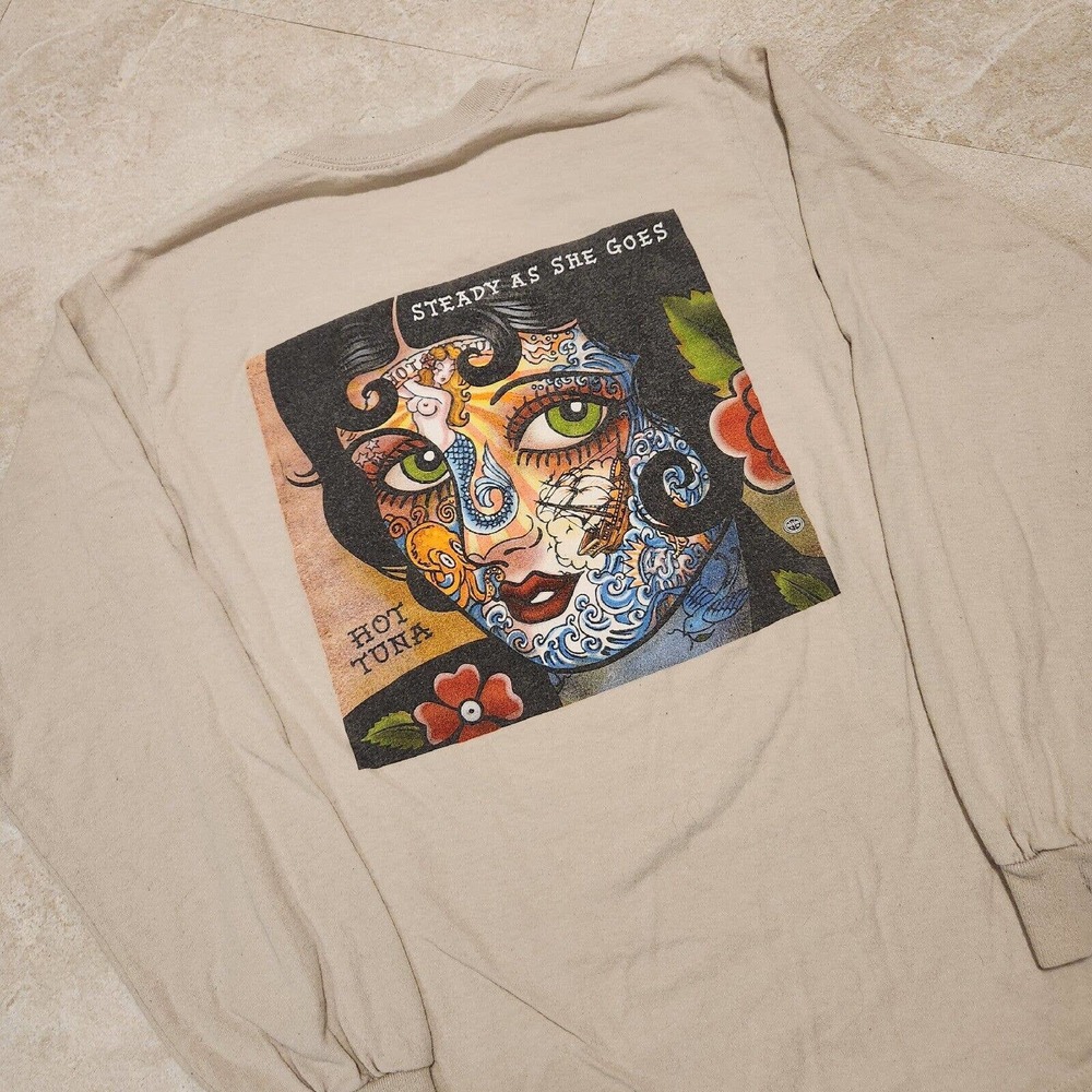 Hot Tuna Australia Surf Mens S Small Colorful Graphic Ocean Long Sleeve T Shirt‎